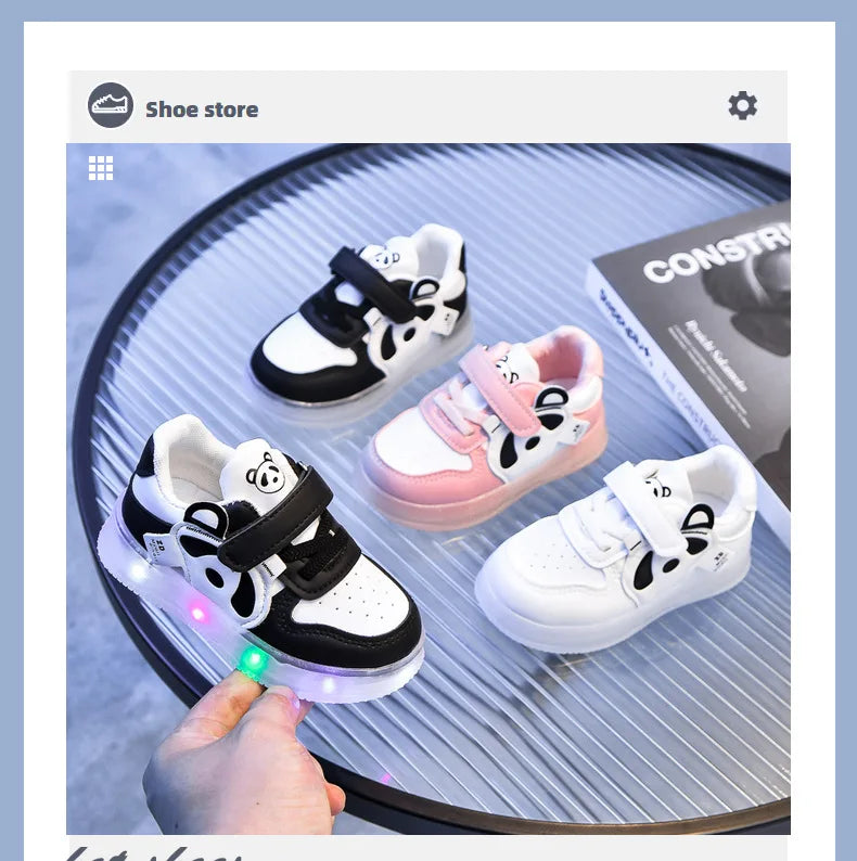 Luminous Cartoon Girls' Casual Spring Sneakers ATHLEXES