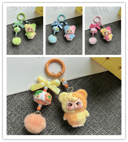 Kawaii Flocking Cartoon Keychain Set ATHLEXES