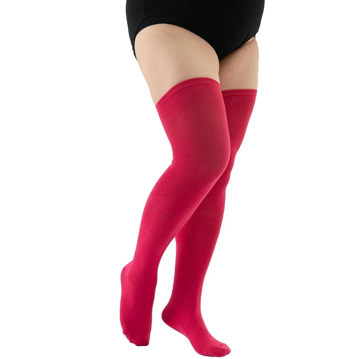 ChicPlus Curvy Thigh High Striped Socks ATHLEXES