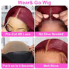 Burgundy Elegance Glueless Bob Wig 13x4 ATHLEXES