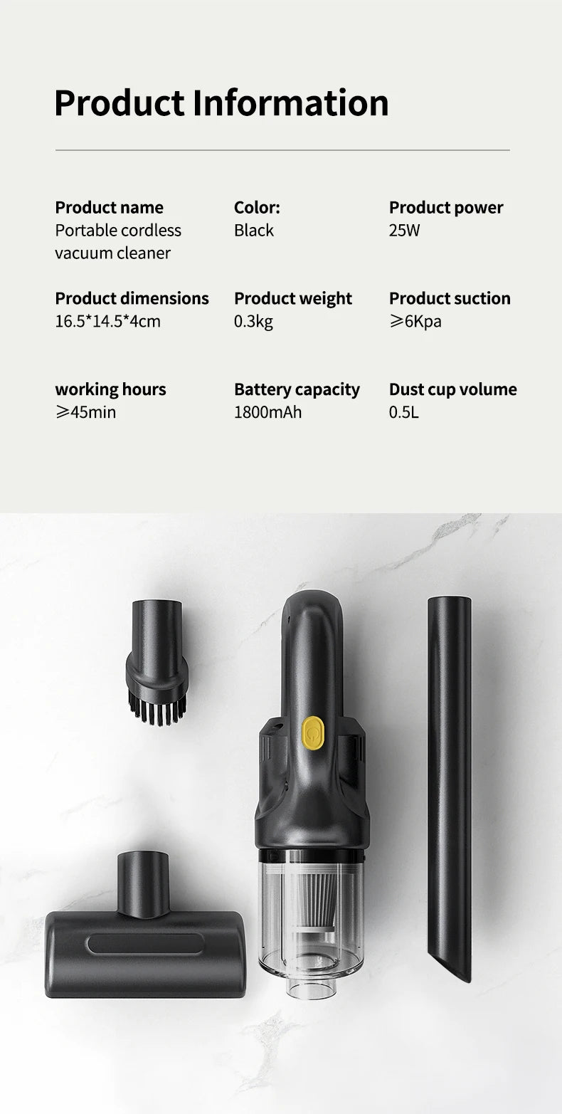 Cordless PowerClean Mini Vacuum Cleaner ATHLEXES