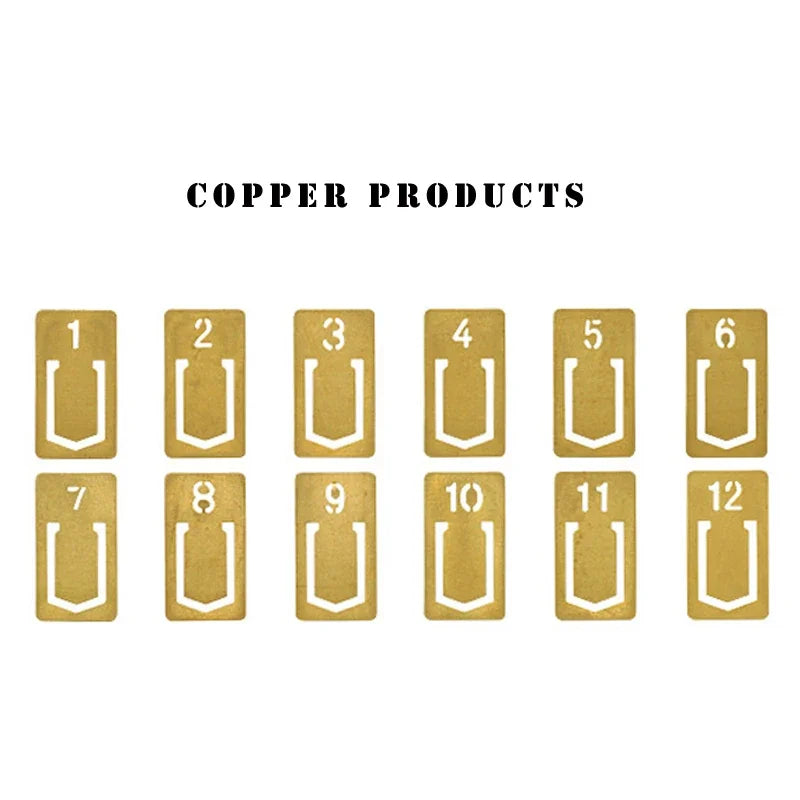 Vintage Brass Bookmark Set for Travelers & Planners ATHLEXES