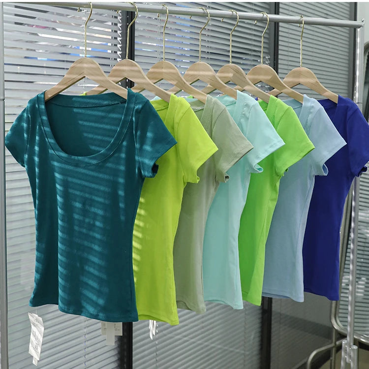 AOSSVIAO 100% Cotton Womenâ??s Slim Fit Tees ATHLEXES