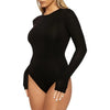 AllureFit Long Sleeve Bodycon Briefs Cut Bodysuit Tops ATHLEXES