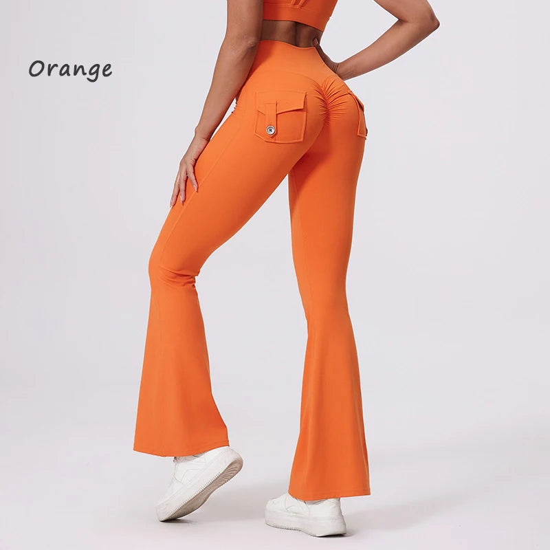 JoyFit High Waisted Bell Bottom Yoga Pants ATHLEXES