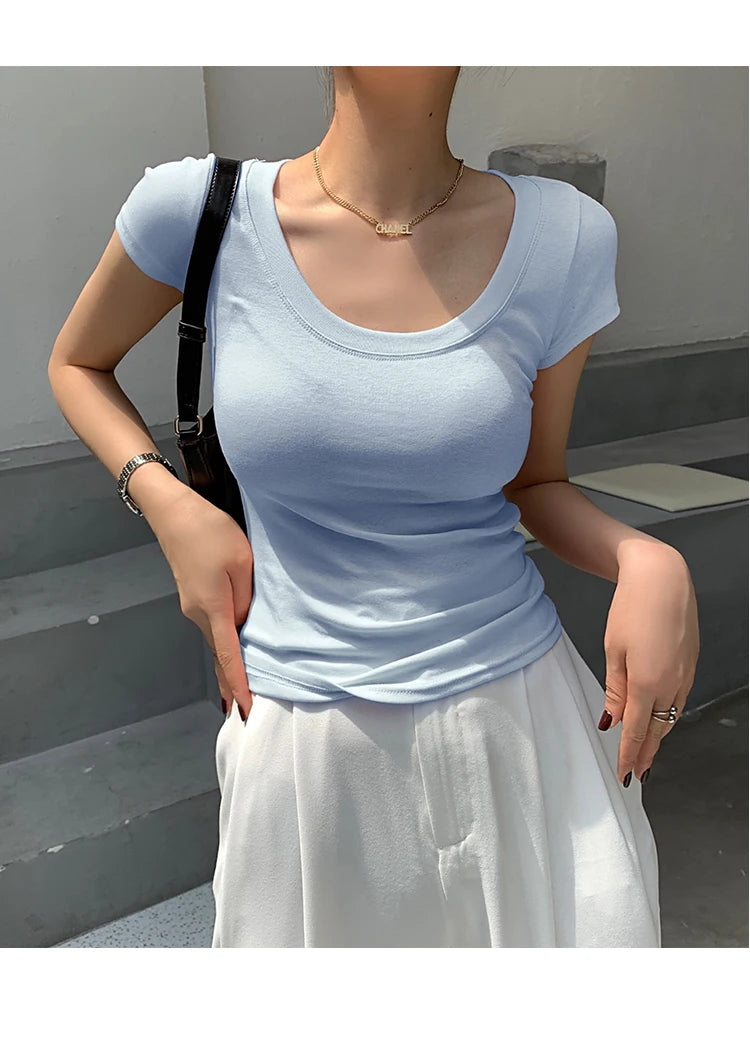 AOSSVIAO 100% Cotton Womenâ??s Slim Fit Tees ATHLEXES