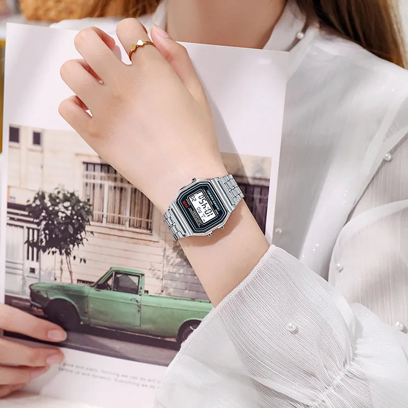 Elegant Rose Gold Digital Women's Watch ATHLEXES