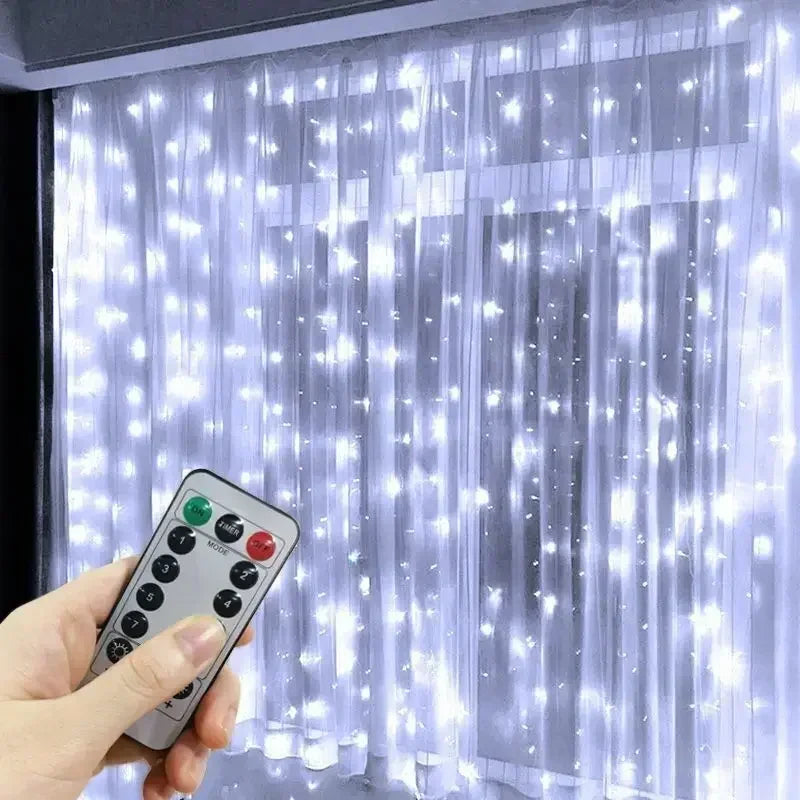 FairyGlow 8 Mode LED Curtain String Lights ATHLEXES