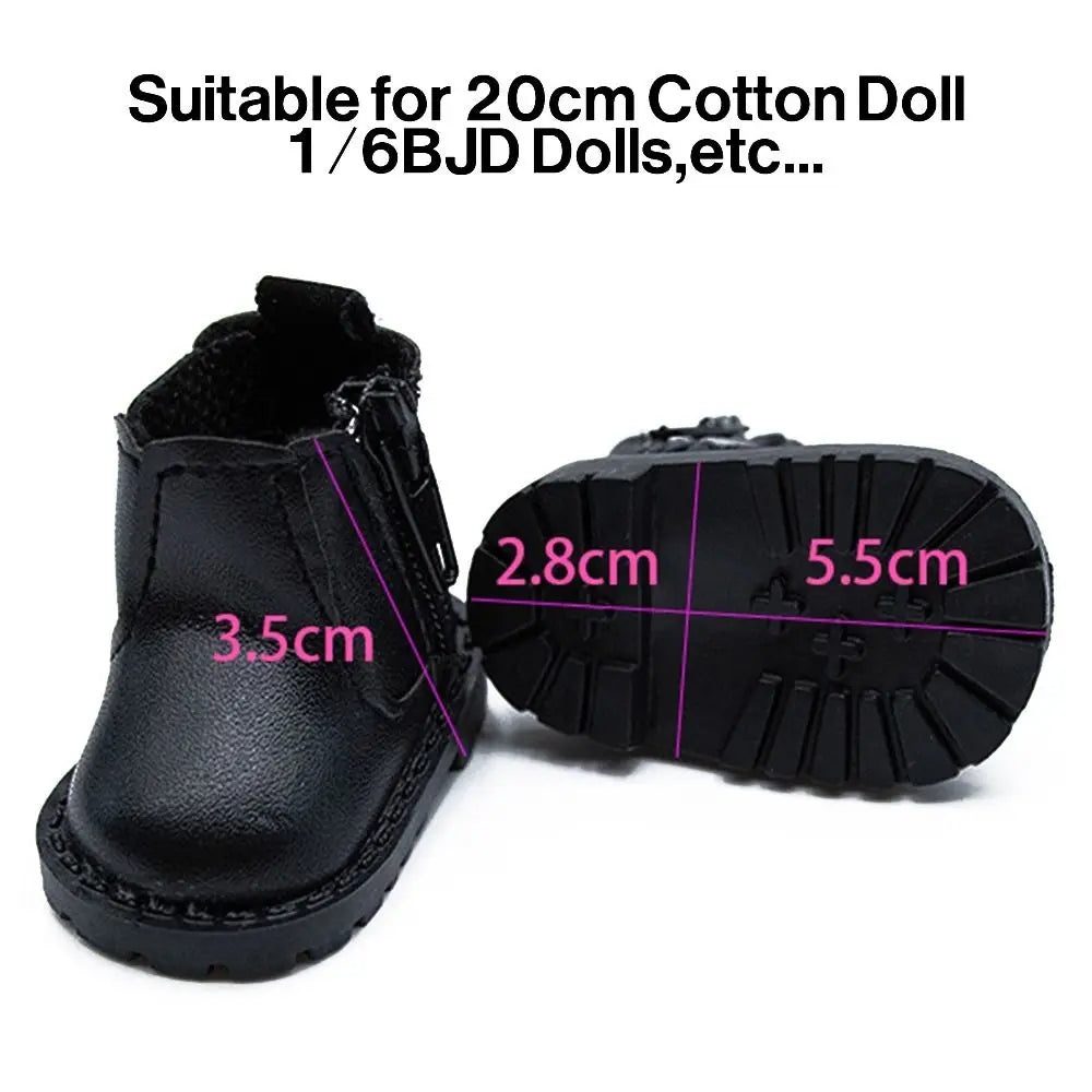 Mini Doll Boot Shoes for 20cm Plush Dolls - Stylish 5-5.5cm Accessories ATHLEXES