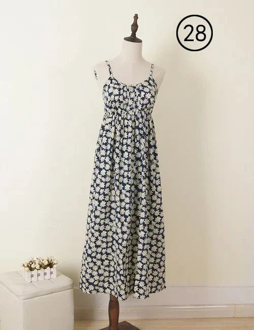 Floral Summer Maxi Halter Dress ATHLEXES