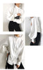 Elegant Lantern Sleeve Blouse for Women - Autumn Winter Office Chic ATHLEXES