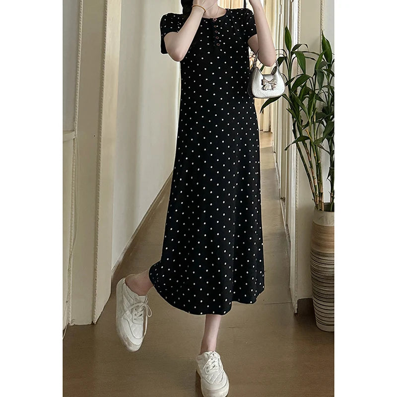 EVNISI Classic Polka Dot Maternity Dress ATHLEXES