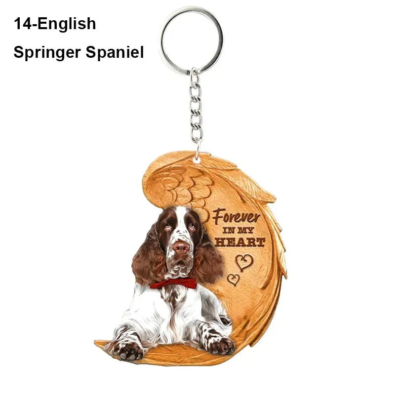 Heartfelt Dog Angel Pendant Keychain ATHLEXES