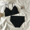 Women's Sports Bra Set Underwear Bra Korean Style Push Up No Steel Ring Bra High Elastic Panty Set ATHLEXES