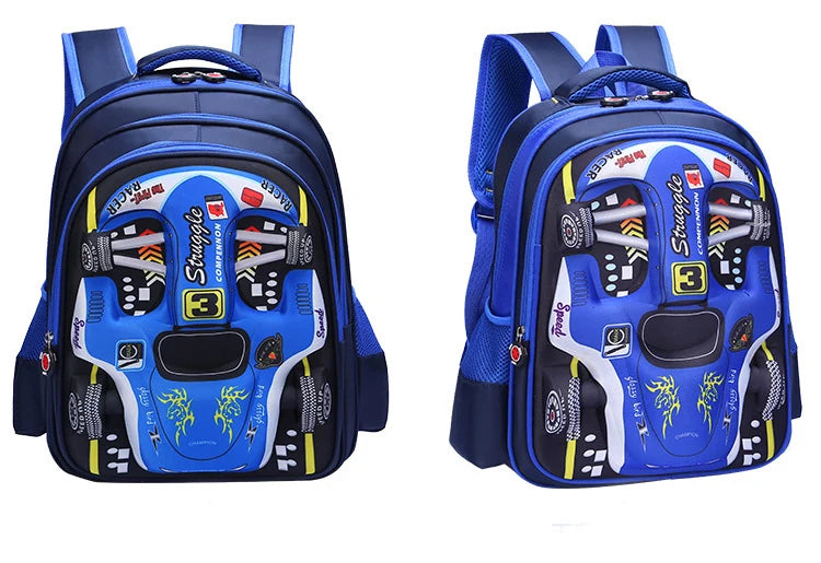 3D Waterproof Kids Car Backpack for School ATHLEXES