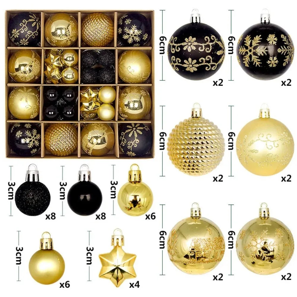 Charming 44Pcs Christmas Ball Ornament Collection ATHLEXES