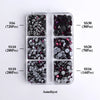 GlamCrystal 1540Pcs Hotfix Glass Rhinestones Set SS6-SS30 ATHLEXES