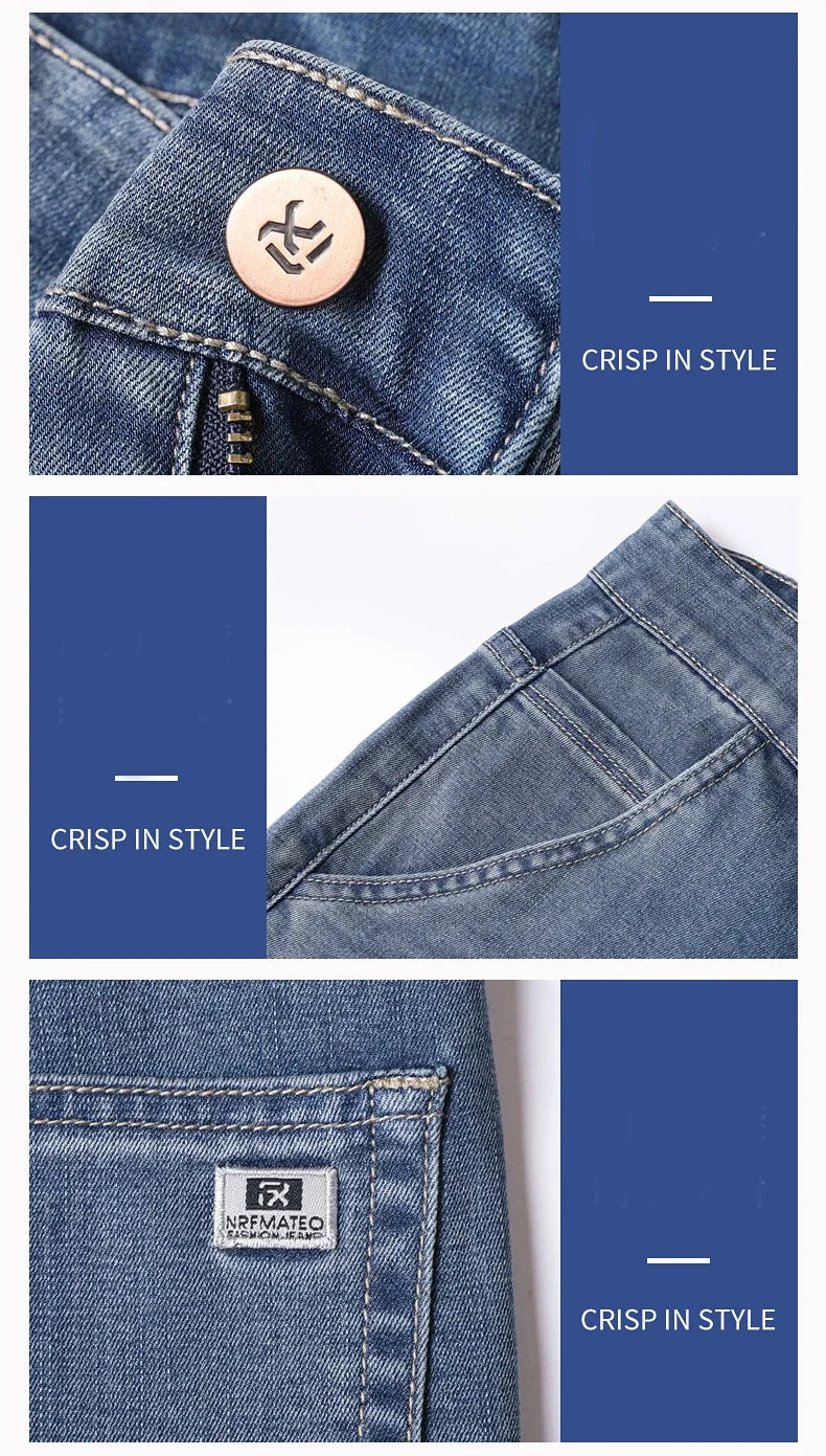 BreezeFit Menâ??s Lightweight Denim Straight Pants ATHLEXES