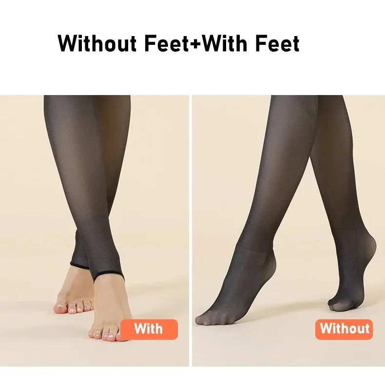 ChicWarm Sexy Translucent Winter Pantyhose for Elegance ATHLEXES