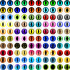 Dazzling Dragon Cat Eye Glass Cabochons - 50Pcs Set ATHLEXES