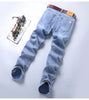 Light Blue Slim Fit Stretch Jeans for Men ATHLEXES