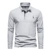 AIOPESON Deer Embroidery Long Sleeve Polo Shirt ATHLEXES