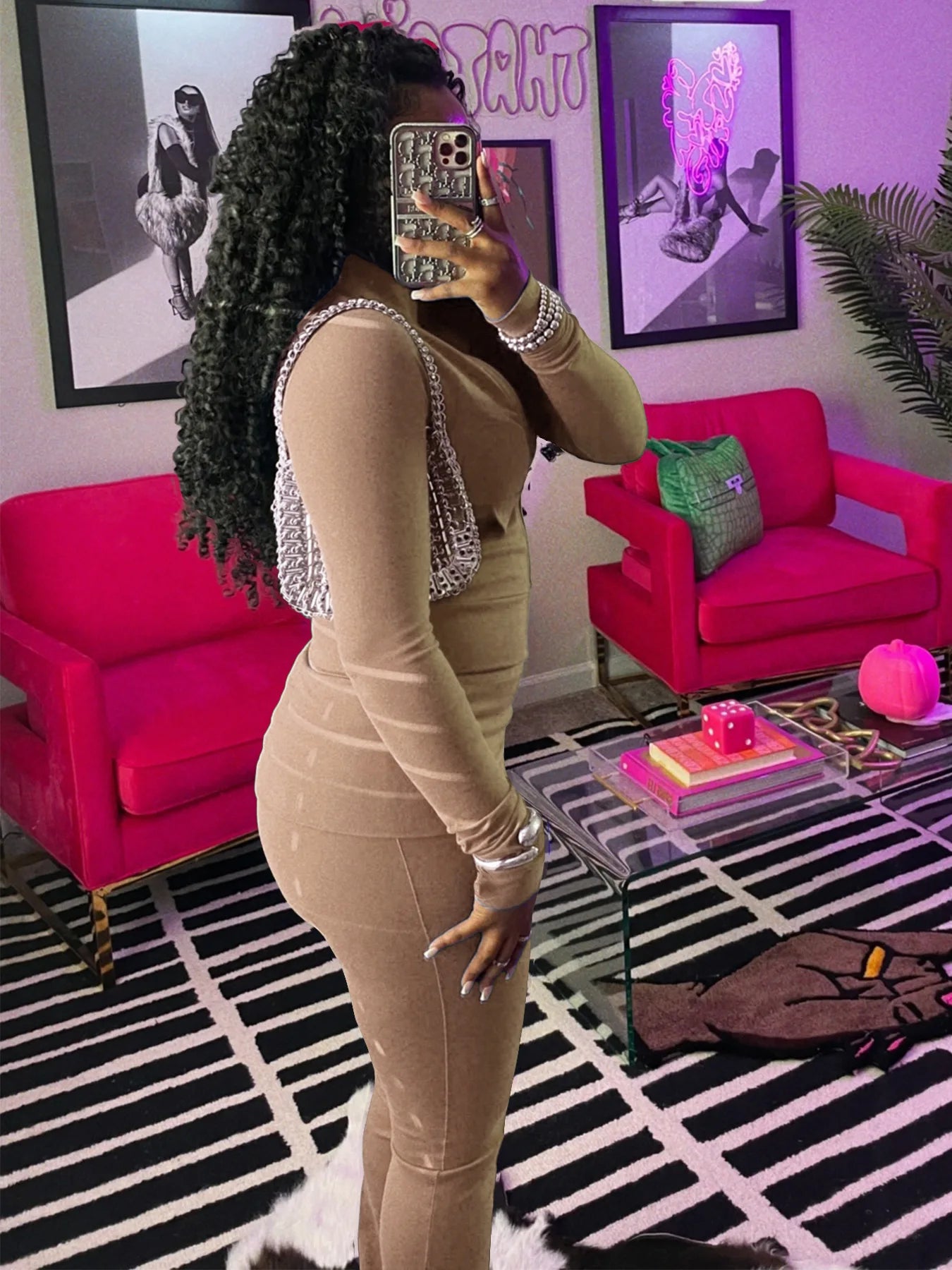 FAGADOER Casual Zip Pocket Crop Top & High Waist Leggings Set ATHLEXES