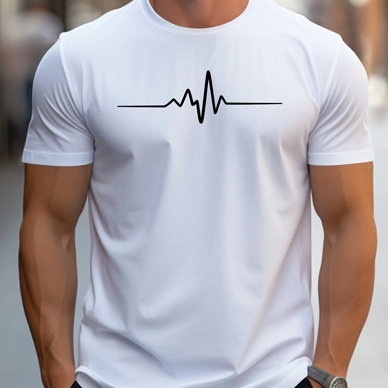 Graphic Cotton Casual Tee for Men ATHLEXES