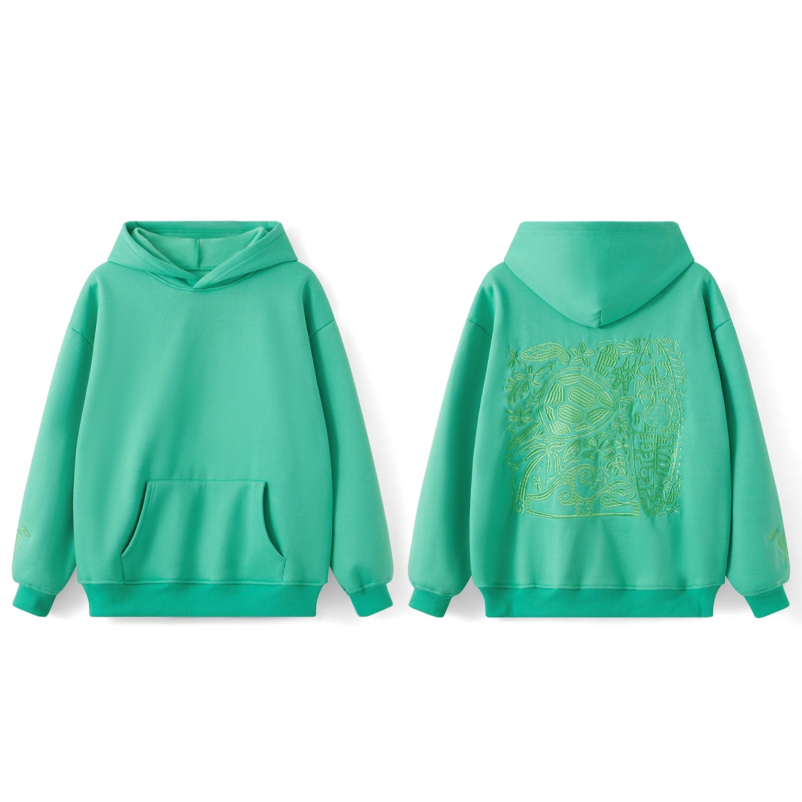 Combhasaki Y2K Turtle Embroidered Hoodie Pullover ATHLEXES
