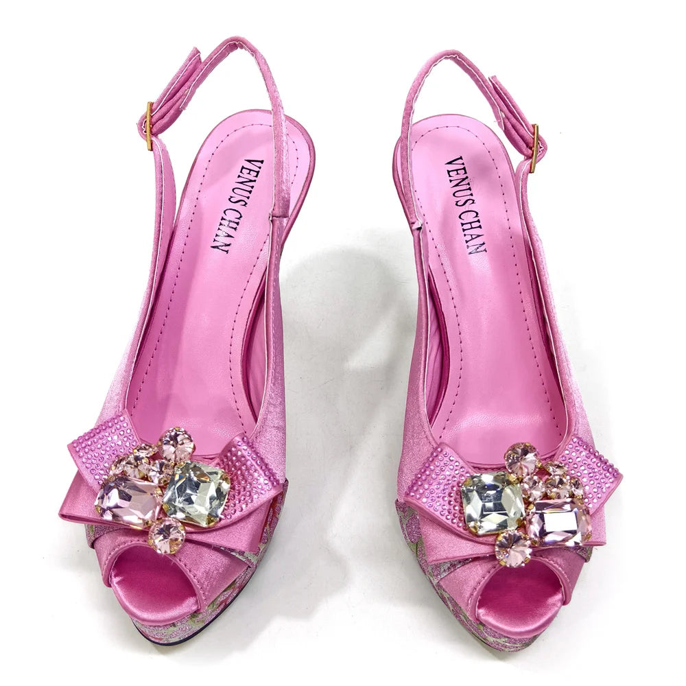 Royal Blue Elegance: Venus Chan Heel & Bag Set ATHLEXES