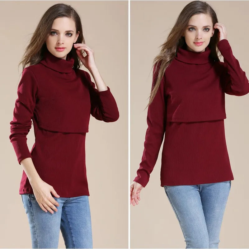 NurtureComfort Turtleneck Nursing Top ATHLEXES
