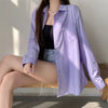 Beiyingni 2024 Spring Autumn Women's Oversized Blouse with Pockets ATHLEXES