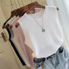 Summer Knit O-Neck Sleeveless Casual Top ATHLEXES