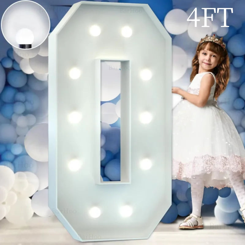 Radiant 4FT DIY Light Up Numbers for Celebrations ATHLEXES