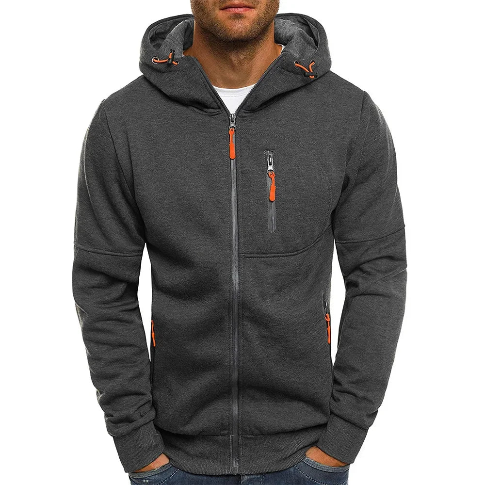UrbanStyle Men's Hooded Zipper Jacket with Custom Logo ATHLEXES