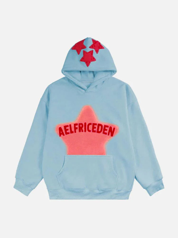 Retro Street Style Graffiti Hoodie for Women ATHLEXES