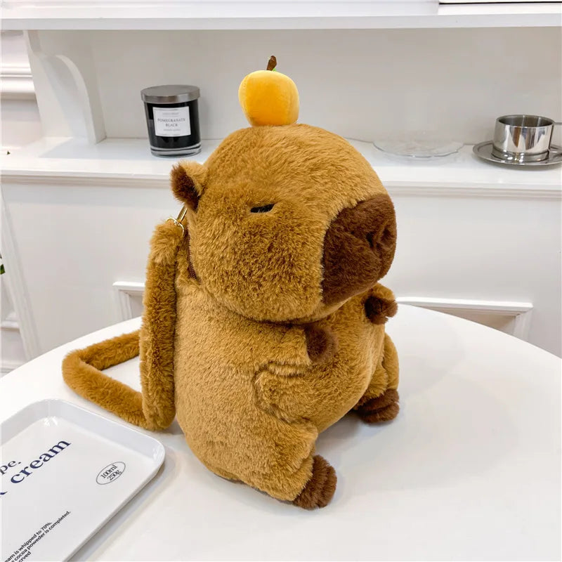 Kawaii Capybara Plush Backpack for Kids ATHLEXES