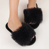 FurLuxe Women's Plush Open-Toe Slippers ATHLEXES