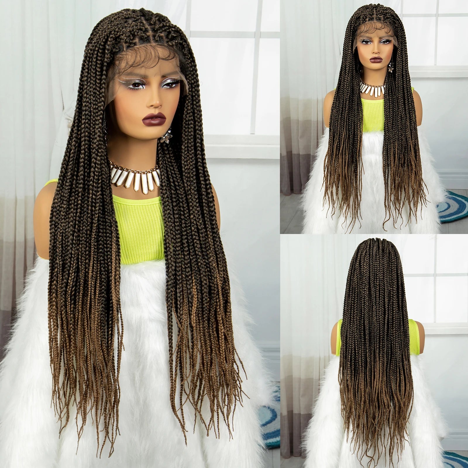Radiant 36-Inch Micro Braided Lace Front Wig ATHLEXES