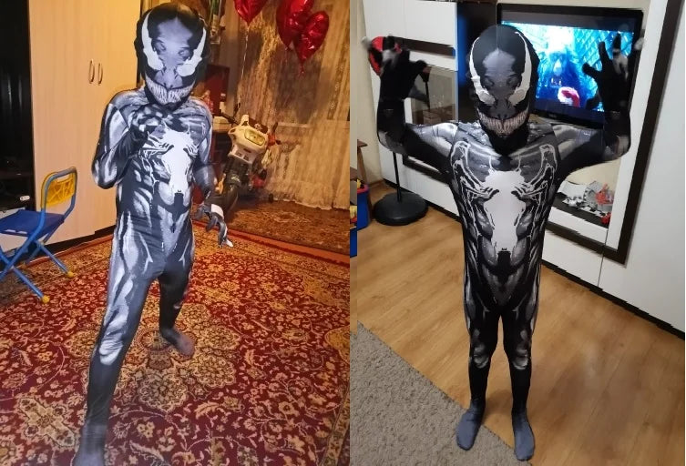 Venom Symbiote Kids Cosplay Costume Suit ATHLEXES