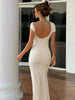 Chic Hollow Backless Maxi Dress with Metal Buckle ATHLEXES