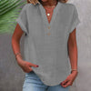 Breezy V Neck Cotton Linen Shirt for Women ATHLEXES
