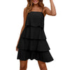 Chic Ruffle Tiered Chiffon Mini Dress for Summer ATHLEXES