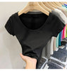 Cotton U-Neck Slimming Summer Tee for Women ATHLEXES
