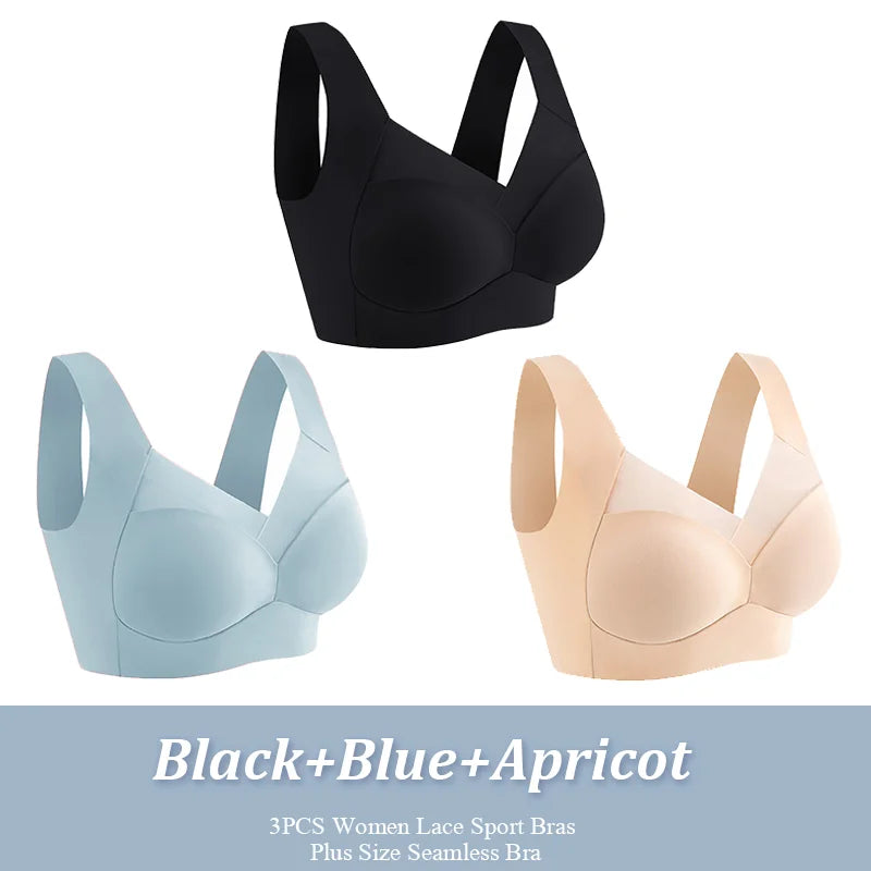 LuxeFit Seamless Plus Size Wireless Bras Set ATHLEXES