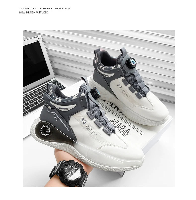 Comfy Rotating Buckle Mens Sneakers for Outdoor Adventures ATHLEXES