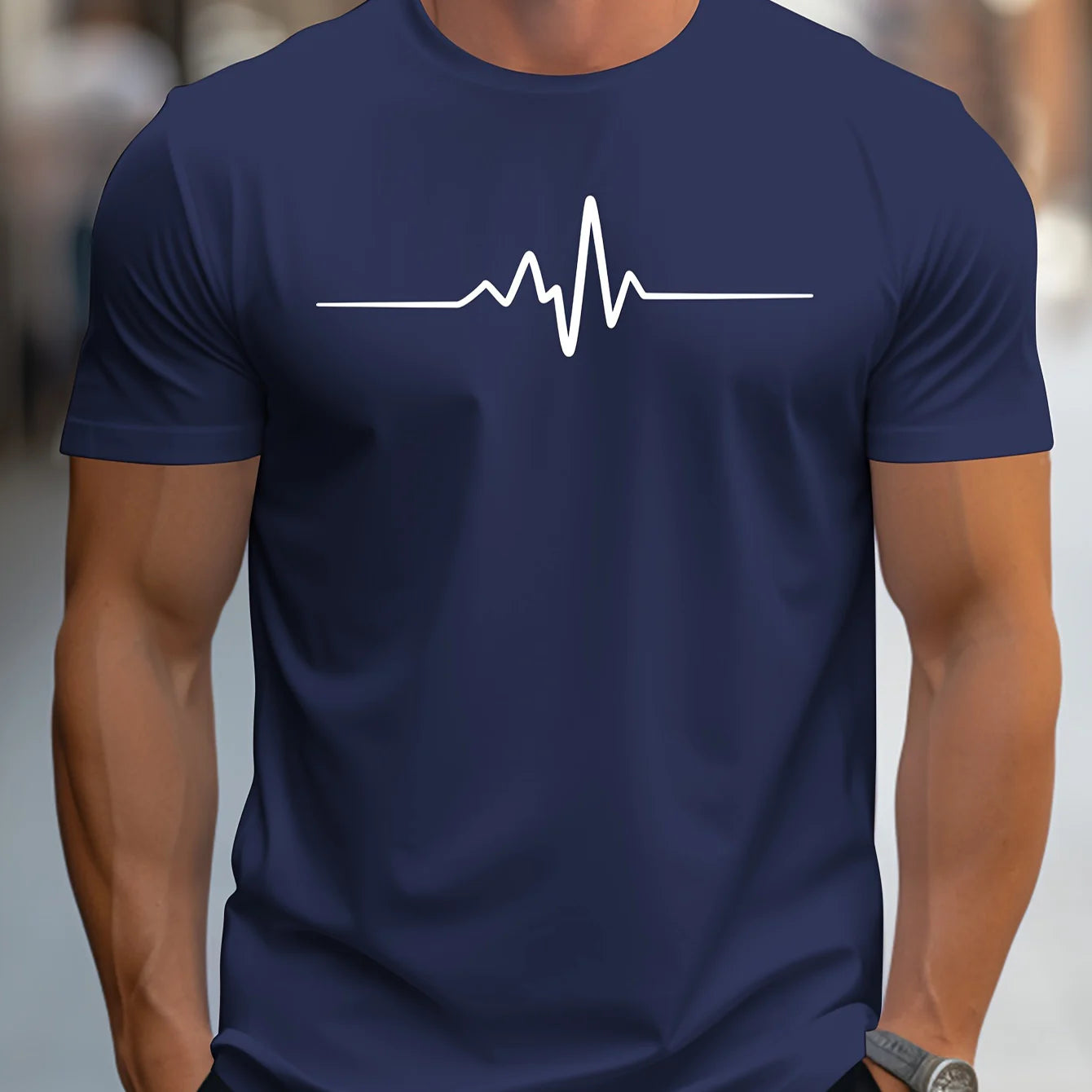 Graphic Cotton Casual Tee for Men ATHLEXES