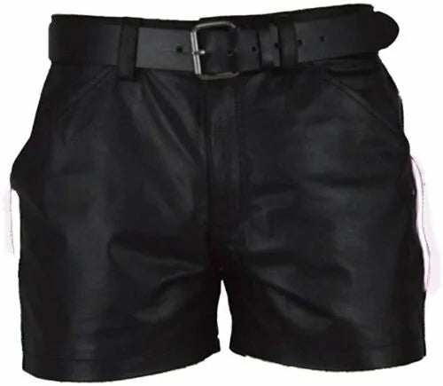 Urban Luxe PU Leather Shorts for Men ATHLEXES