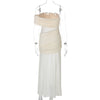 Chic Off-Shoulder Mesh Maxi Dress for Women ATHLEXES