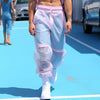 2024 Men's Mesh Transparent Drawstring Joggers Fashion Trousers ATHLEXES
